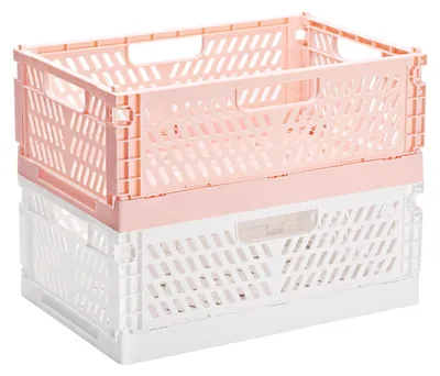 Produktbild von Solidchoice – Set aus 2 zusammenklappbaren Aufbewahrungsboxen für Ordnung