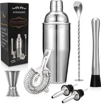 Produktbild von Famanu Cocktail Shaker Set - 7-teiliges Set für Cocktails