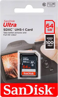 Zdjęcie produktu dla SanDisk Ultra/SDXC/64GB/UHS-I U1/Class 10