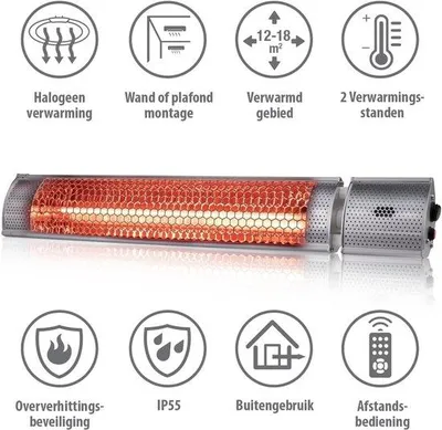 Image de Radiateur infrarouge de 800 W - Autonome, pour intérieur et extérieur