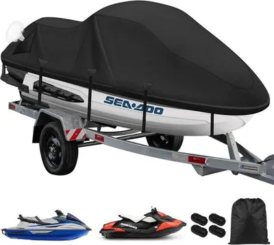 Produktbild von Famanu Jetski-Abdeckhaube Wasserdicht mit Belüftungsöffnungen - Schwarz