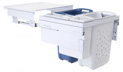 Produktbild von HAILO 3270611 Laundry Carrier 600 mit synchronisiertem Überauszug / TIDY 4-fach Wäschebehälterauszug / Wäschebox / Wäschekorb