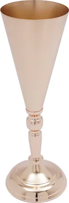 Produktbild von 10 Stück Vasen Set 12,5x36cm Metall Blumenvase Blumenständer (gold) für Hochzeit Party Weihnachten Requisiten Tischdekoration