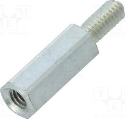 Produktbild von 10x Distanzmuffe mit Gewinde 10mm Innengew: M2,5  Außengew: M2,5 2212X10 Distanzele