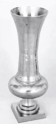 Produktbild von Casa Padrino Barock Aluminium Vase Antik Silber Ø 26,5 x H. 81 cm - Antik Stil Blumenvase