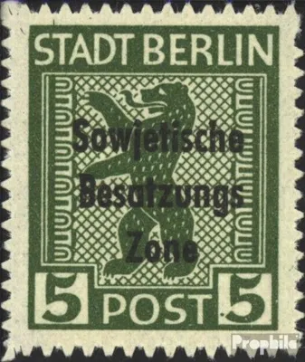Produktbild von Briefmarken Sowjetische Zone (All.Bes.) 1948 Mi 200XVIII, Fleck an der 5 (Feld 32) postfrisch SBZ-Aufdruck