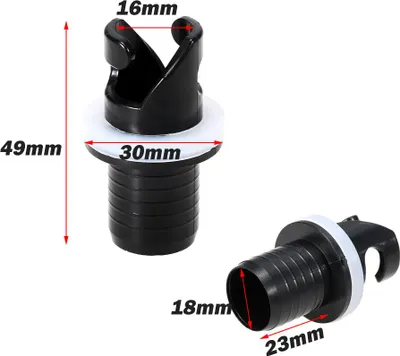Produktbild von 2 Stücke Schlauchboot Kajak Luftventil Adapter Inflation Fußpumpe Schlauchanschluss