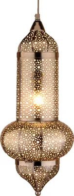 Zdjęcie produktu dla Orientalna lampa wisząca Jamini srebrna 51 cm | Handmade & Boho
