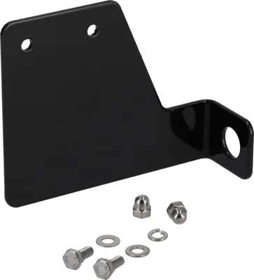 Produktbild von Kennzeichenhalter seitlich, aus Edelstahl, Schwarz, mit Befestigungsmaterial - für Simson SR1, SR2, KR50