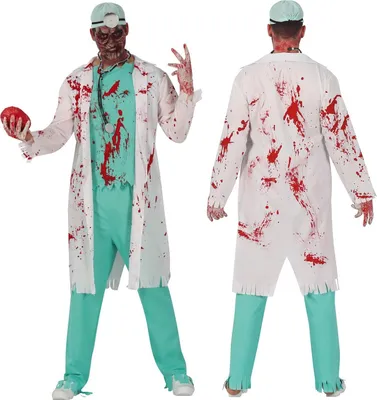 Productafbeelding van Zombie dokter kostuum voor heren, maat: L