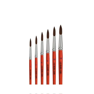 Produktbild von Pelikan Haarpinsel, Pony-Haar, Holzstiel, Aluminiumzwinge, Größe 12, Sorte 23, Orange, für Deck- und Temperafarben, FSC, 711085