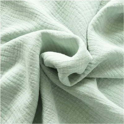 Musselin Jacquard Baumwoll-Leinen-Stoff Zuschnitt mintgrün