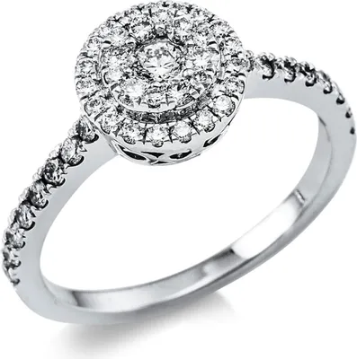 Produktbild von Ring aus 750 Gold Weißgold 48 Diamanten 0,6ct TW-VSI, Ringgröße:Innenumfang 53mm  Ø16.9mm