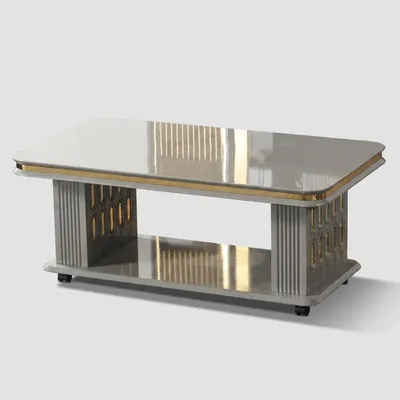 Produktbild von Stilvoller Grauer Couchtisch Designer Kaffeetische Edler Sofatisch