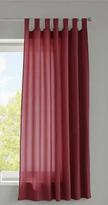 Produktbild von 1er Set Vorhang Schal Schlaufen »Berlin« HxB 175x140 cm Bordeaux Blickdicht Microsatin Lichtdurchlässig Kräuselband Uni Matt, 20400N