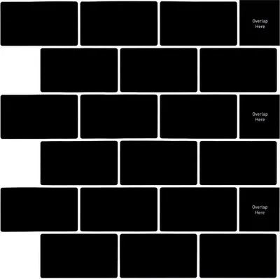 Produktbild von Selbstklebende 3D-PVC-Wandfliesen-Aufkleber 30,5x30,5 cm 10 Stück Schwarz