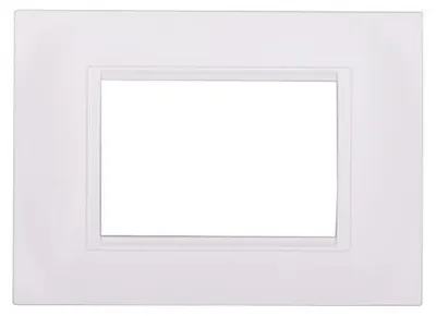 Immagine prodotto di Placca compatibile Bticino Livinglight 3 moduli plastica quadrata colore bianco