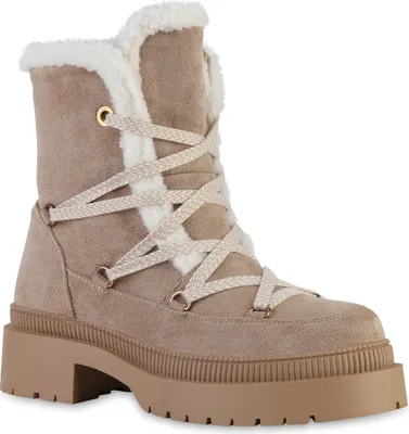 Produktbild von VAN HILL Damen Leicht Gefüttert Schnürstiefeletten Stiefeletten Schuhe 841472, Farbe: Khaki, Größe: 37