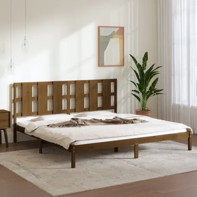 Produktbild von The Living Store Massivholzbett Honigbraun Kiefer 200x200 cm