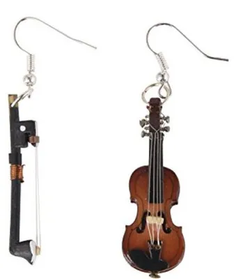 Produktbild von Geigenohrringe Ohrringe Geige mit Bogen Violine Miniblings Orchester mit Box
