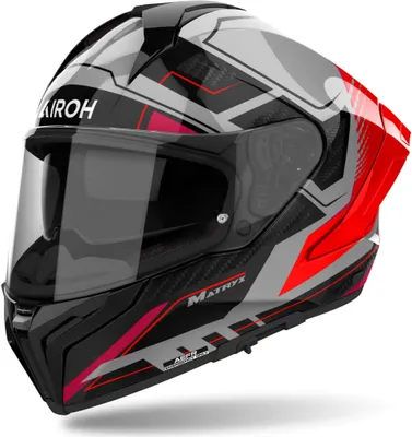 Zdjęcie produktu dla Kask AIROH Matryx Rocket Fluo Red Black Shiny Grey rozmiar L