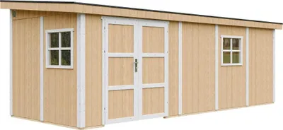 Produktbild von Gartenhaus  14,3 m² - H231x248x648 cm - Ohne Boden und Seitenwand – Timbela M941B-HARVEST HONEY