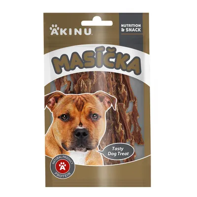 Obrázek produktu pro Akinu MASÍČKA Hovězí stripsy pamlsek pro psy 75 g