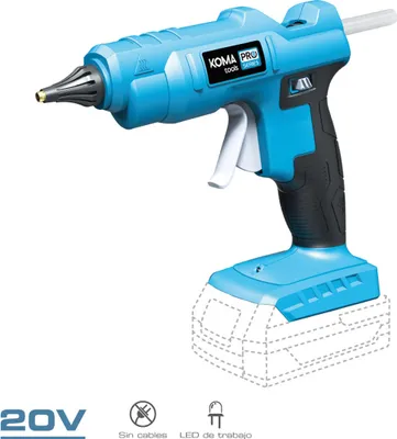 Image de Pistolet Thermofusible Koma Sans Fil 20v, Chauffage Rapide - Koma Tools