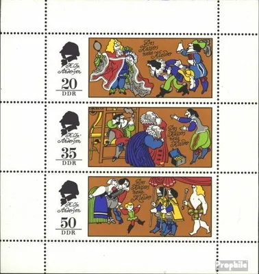 Produktbild von Briefmarken DDR 1975 Mi 2096-2098 Kleinbogen (kompl.Ausgabe) postfrisch Märchen (X): Des Kaisers neue Kleider