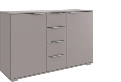Produktbild von Kombikommode >Easy Plus< 2 Türen, 4 Schübe, in SAHARAGRAU - 130x83x41cm (BxHxT)