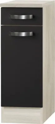 Produktbild von Optifit Unterschrank mit Schublade und Drehtür Faro220 BxTxH 30 x 60 x 84,8 cm anthrazit matt zerlegt Anschlag reversibe