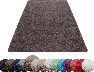 Productafbeelding van Hoogpolig tapijt - Taupekleurig - 120x170 cm