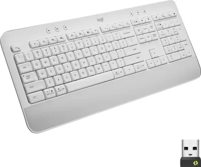 Produktbild von Logitech Signature K650 - Volle Größe (100%) - Kabellos - Bluetooth - Membran Key Switch - QWERTZ - Weiß