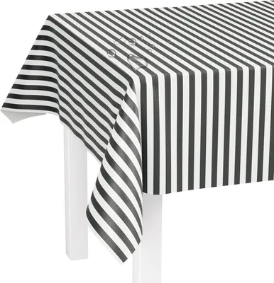 Productafbeelding van Waterdichte, geometrische tafelkleed in grijs, afmetingen 220x140 cm