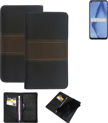 Produktbild von K-S-Trade Hülle Handyhülle kompatibel mit Huawei P40 Lite Schutzhülle Walletcase Bookstyle Tasche Schutz Case Handytasche Wallet Cover Kunstleder