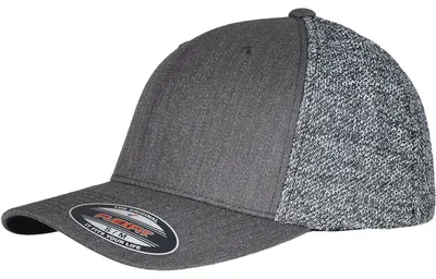 Image de FLEXFIT 6511MM | Flexfit Trucker Melange Mesh Cap, visière pré-courbée - Couleur : Black/Grey Melange - Taille : S/M