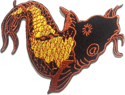 Produktbild von Katzenfisch Tier - Aufnäher, Bügelbild, Aufbügler, Applikationen, Patches, Flicken, Zum Aufbügeln, Größe: 9.2 x 6.5 cm