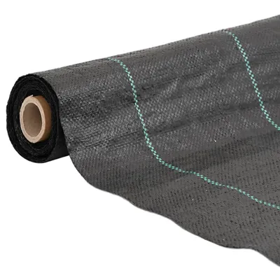 Image de vidaXL Non-tissé contre les mauvaises herbes noir 1x50 m PP