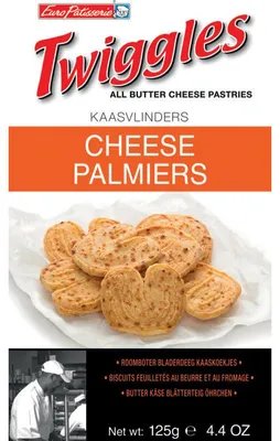 Produktbild von Euro Patisserie Twiggles Käsevlinder 125g – Knusprige Käse-Snacks, herzhaft & lecker