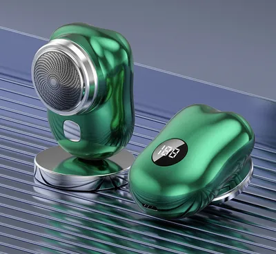 Produktbild von Mini Rasierer,Mini Shave Tragbarer Elektrorasierer mit Display,Elektrischer Rasierer Herren,Leichter Taschenrasierer, USB Wiederaufladbare für Familien, Reisen (Grün)
