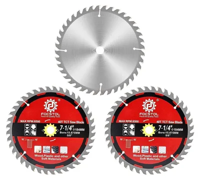 Produktbild von Kreissägeblatt für Holz 184mm x 15,875mm, 40 Zähne, 3 Stück