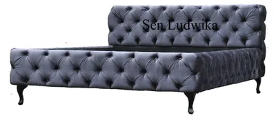 Produktbild von Bett Chesterfield Design Luxus Hotel Betten 180x200cm Schlaf Zimmer Leder Samt