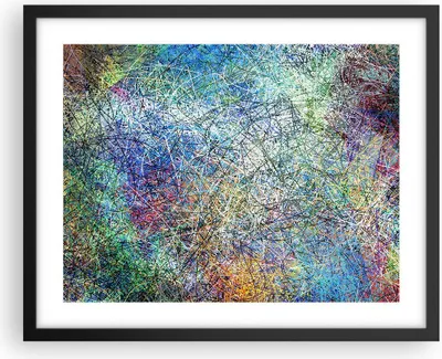 Produktbild von Gerahmtes Poster - Schwarzer Rahmen - Abstraktion modern - 50x40 cm - Wand Bild - Wanddeko - Wandbilder - Kunstposter - Wandposter - Bilderrahmen - Bilder - Kunstdruck - Wandbild - P2BAA50x40-3668
