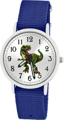 Produktbild von T-Rex Kinderuhr Armbanduhr Jungen Mädchen Lernuhr 5ATM Dino Armband dunkelblau 5103