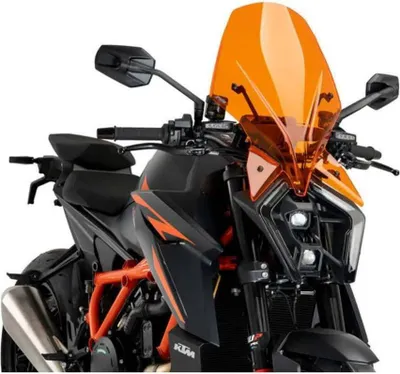 Obrázek produktu pro PUIG Naked Touring čelní sklo oranžové 550x380mm pro KTM