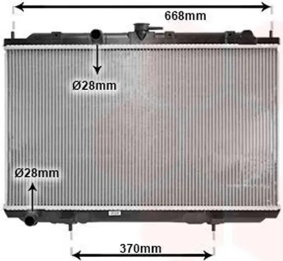 Produktbild von VAN WEZEL 13002217 Kühler Wasserkühler Motorkühler für NISSAN ALMERA TINO (V10)