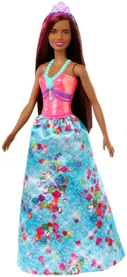 Produktbild von Barbie Dreamtopia Prinzessin Puppe (brünett und pinkfarbenes Haar), Anziehpuppe