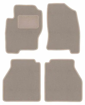 Imagen del producto de Alfombrillas de moqueta para Nissan Navara III D40 2005-2011 (pick-up) – juego de 4 piezas, beige, a medida – Wielganizator LUX