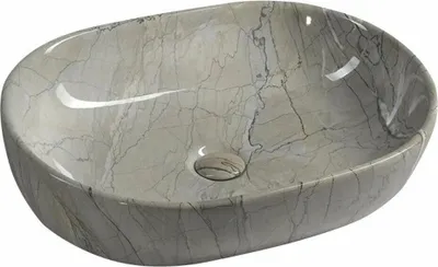 Produktbild von Sapho DALMA Keramik-Waschtisch 59x42 cm, grigio