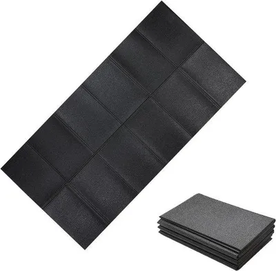 Productafbeelding van Loopbandmat Vloerbescherming - Fitnessmat Huis - Thuis Trainen - Antislip Vochtwerend - 140 x 60 cm - Zwart